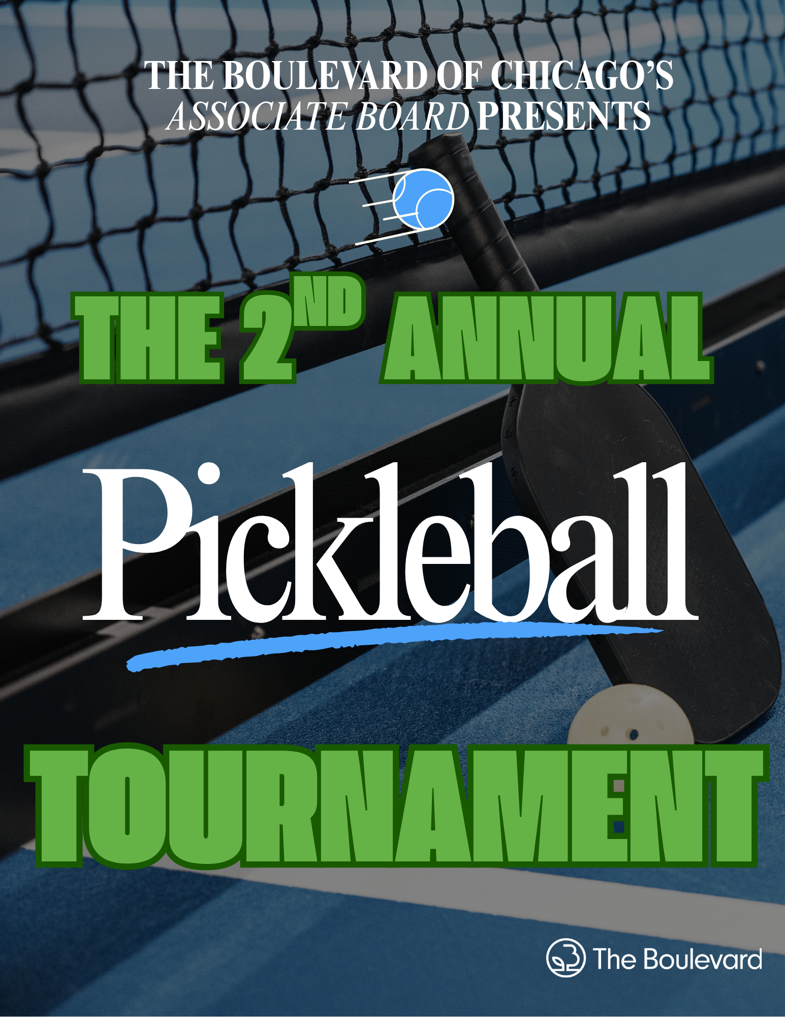 Join The Boulevard of Chicago's Associate Board at our 2nd annual Pickleball Fundraiser at Clark Street Pickleball!